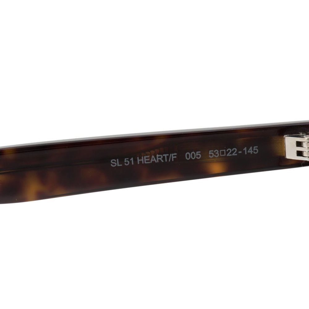Saint Laurent Geometric Heart Sunglasses SL51/F 005 53 - Picture 4 of 5